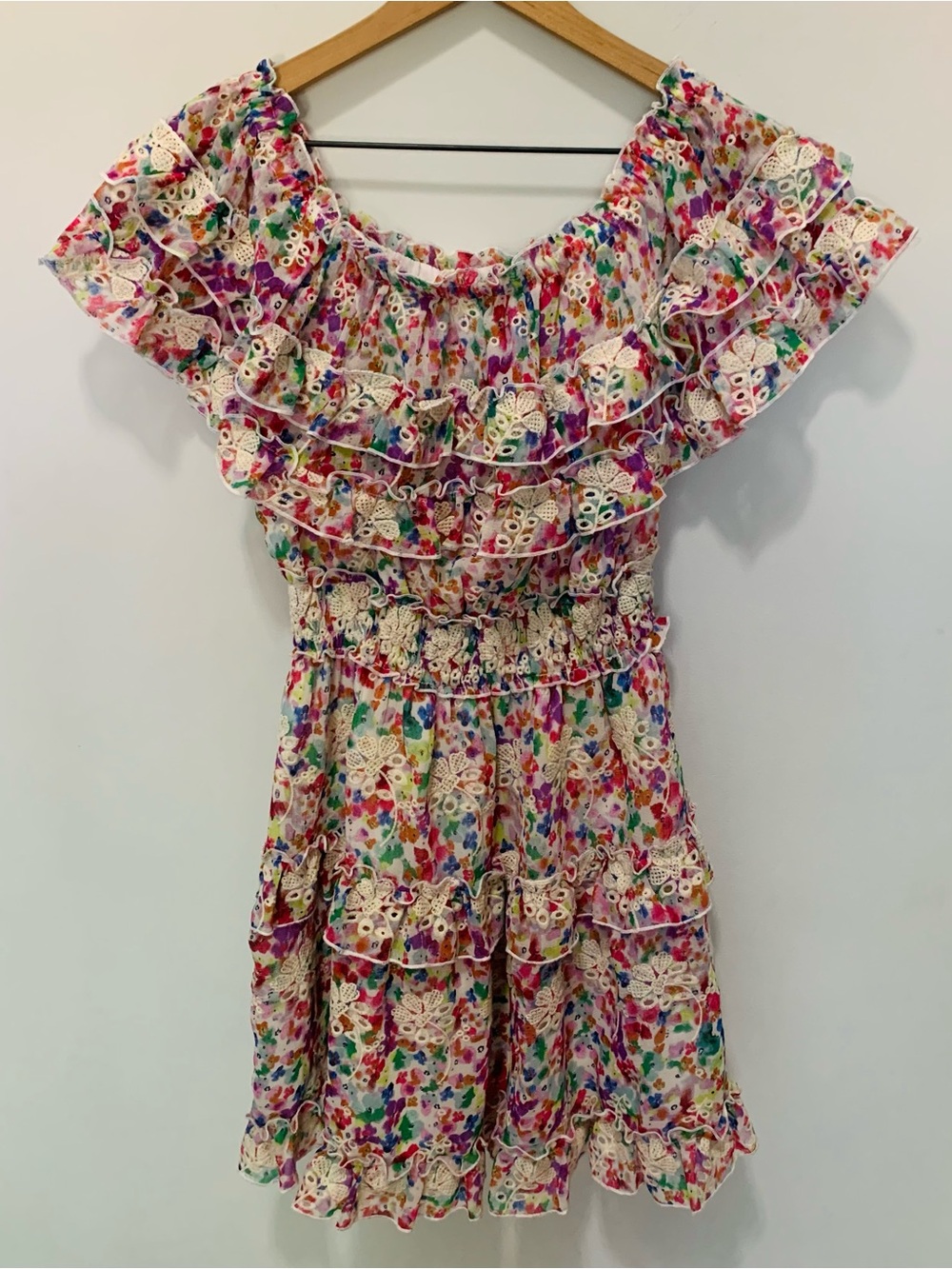 BTFL-Life Off The Shoulder Mini Dress Multicolor Size Small